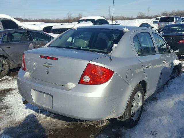 1G1AK55F077329879 - 2007 CHEVROLET COBALT LS SILVER photo 4