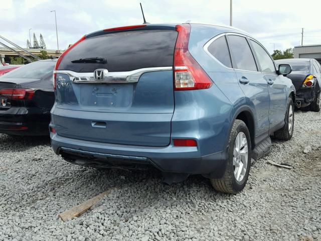 2HKRM3H72FH535311 - 2015 HONDA CR-V EXL BLUE photo 4