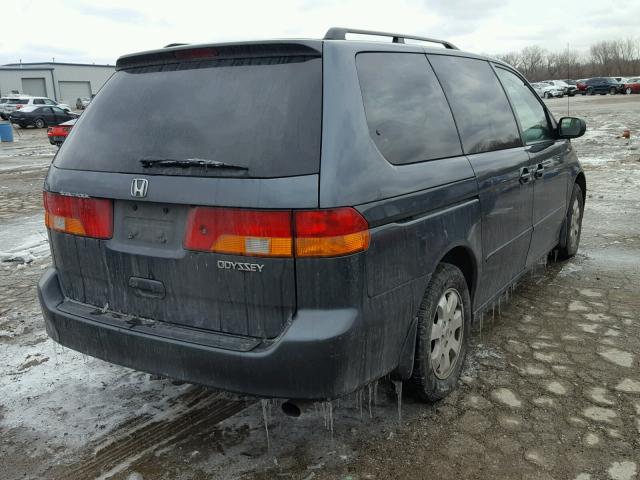 5FNRL18023B107808 - 2003 HONDA ODYSSEY EX BLUE photo 4