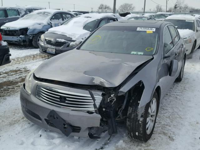 JNKBV61F57M824383 - 2007 INFINITI G35 GRAY photo 2