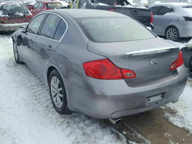 JNKBV61F57M824383 - 2007 INFINITI G35 GRAY photo 3