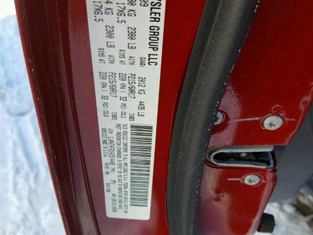 1J4NT4FB1AD514408 - 2010 JEEP COMPASS SP RED photo 10