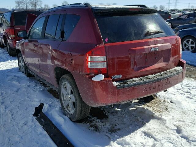 1J4NT4FB1AD514408 - 2010 JEEP COMPASS SP RED photo 3