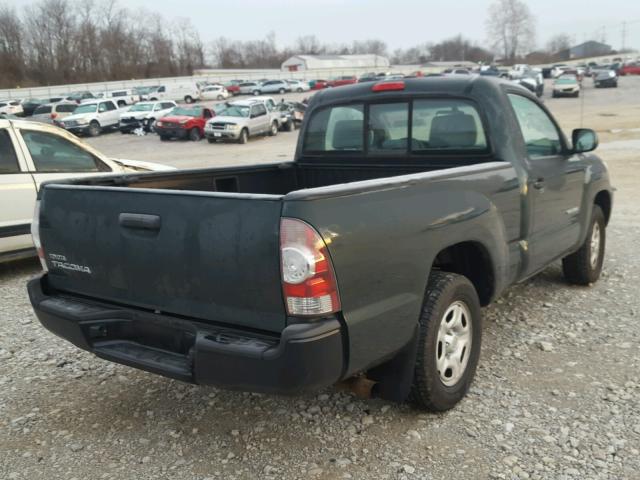 5TENX4CN6AZ734899 - 2010 TOYOTA TACOMA GREEN photo 4