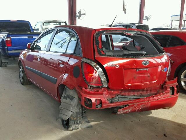 KNADE163186345179 - 2008 KIA RIO 5 SX RED photo 3