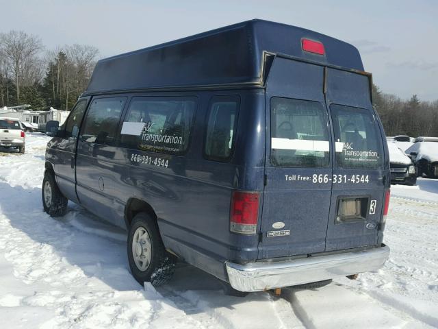 1FTNS24W86DB02593 - 2006 FORD ECONOLINE BLUE photo 3