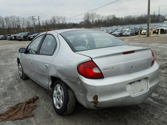 1B3ES26CX2D524265 - 2002 DODGE NEON SILVER photo 3