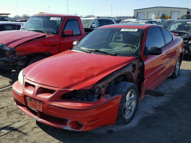 1G2NW12E83C135415 - 2003 PONTIAC GRAND AM G RED photo 2