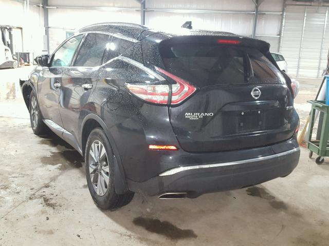 5N1AZ2MH3GN166012 - 2016 NISSAN MURANO S BLACK photo 3