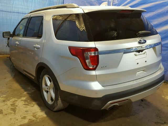 1FM5K8D8XHGD82356 - 2017 FORD EXPLORER X SILVER photo 3