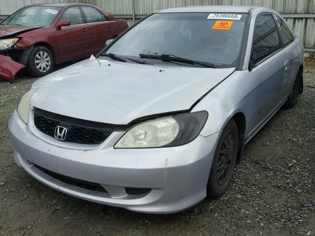 1HGEM21165L040958 - 2005 HONDA CIVIC DX V SILVER photo 2