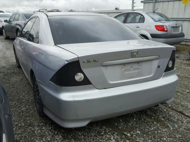 1HGEM21165L040958 - 2005 HONDA CIVIC DX V SILVER photo 3