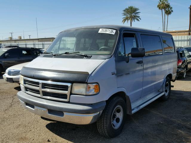 2B4HB15X3SK537288 - 1995 DODGE RAM WAGON TWO TONE photo 2