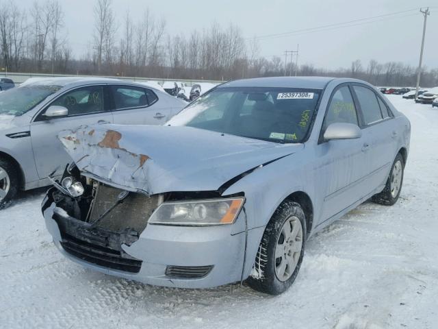 5NPET46C67H296872 - 2007 HYUNDAI SONATA GLS BLUE photo 2