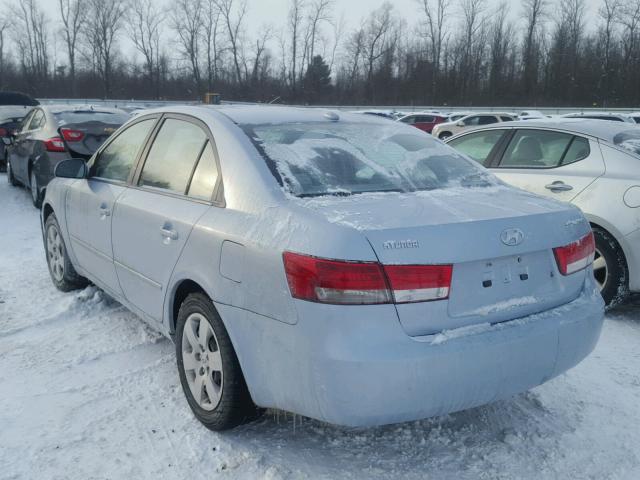 5NPET46C67H296872 - 2007 HYUNDAI SONATA GLS BLUE photo 3