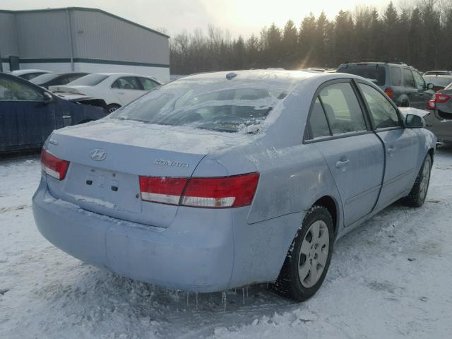 5NPET46C67H296872 - 2007 HYUNDAI SONATA GLS BLUE photo 4