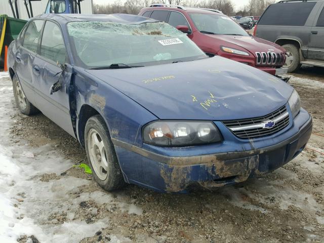 2G1WF52E349464273 - 2004 CHEVROLET IMPALA BLUE photo 1