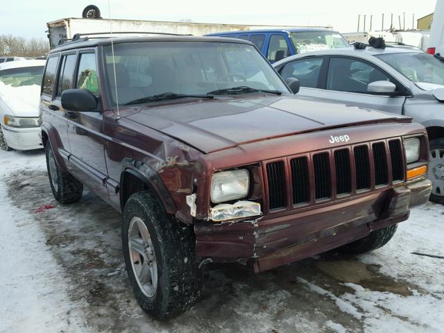 1J4FF58S8YL209082 - 2000 JEEP CHEROKEE C RED photo 1