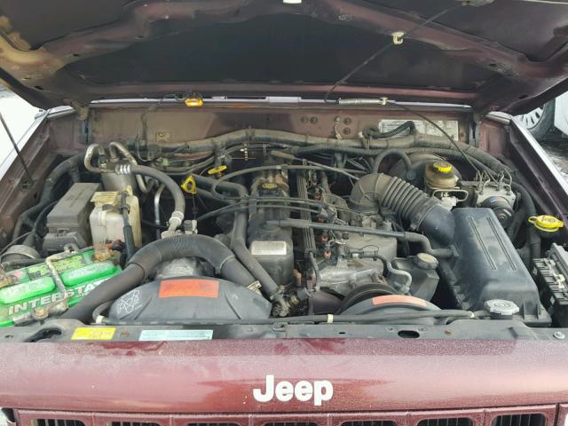 1J4FF58S8YL209082 - 2000 JEEP CHEROKEE C RED photo 7