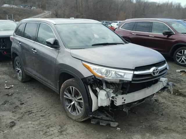 5TDJKRFH9GS324023 - 2016 TOYOTA HIGHLANDER GRAY photo 1