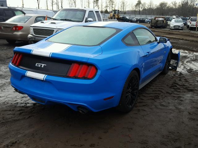 1FA6P8CF8H5255505 - 2017 FORD MUSTANG GT BLUE photo 4