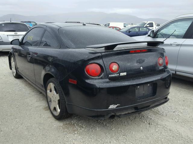 1G1AP18P977245784 - 2007 CHEVROLET COBALT SS BLACK photo 3