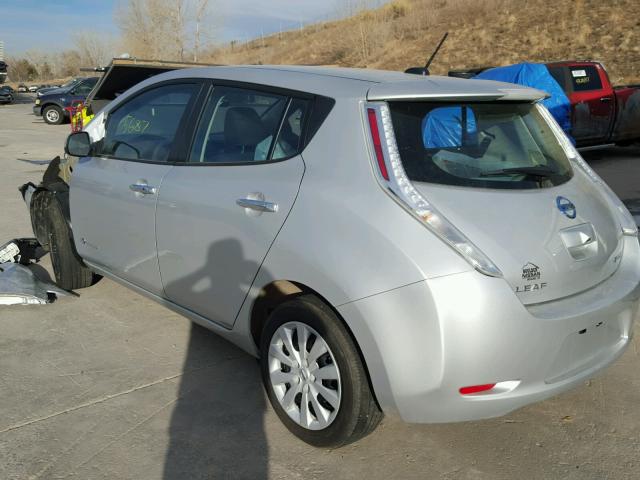 1N4BZ0CP7HC304014 - 2017 NISSAN LEAF S SILVER photo 3