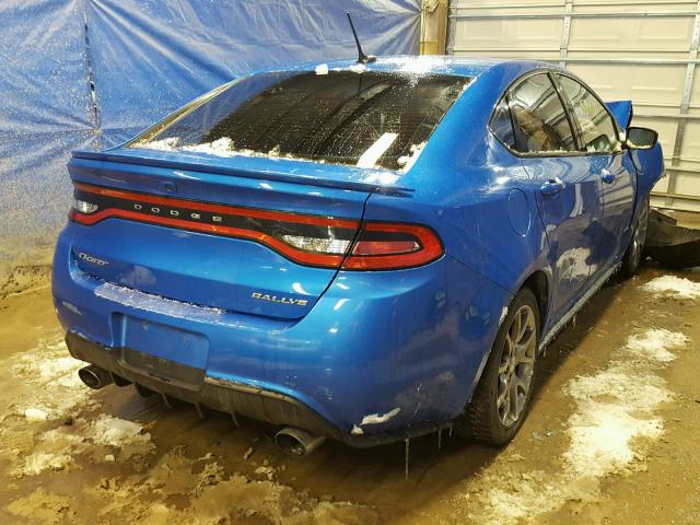 1C3CDFBB7FD174088 - 2015 DODGE DART SXT BLUE photo 4