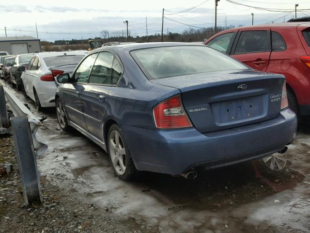 4S3BL686454204277 - 2005 SUBARU LEGACY GT BLUE photo 3