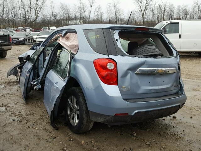 2GNALAEK4E6148993 - 2014 CHEVROLET EQUINOX LS BLUE photo 3