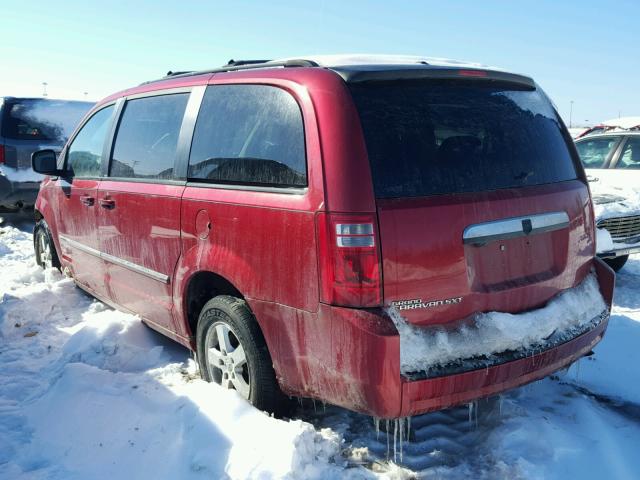 1D8HN54P08B165010 - 2008 DODGE GRAND CARA RED photo 3