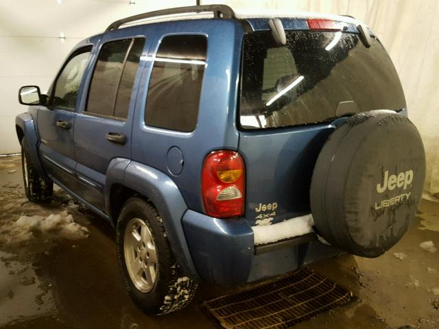 1J4GL58K64W322387 - 2004 JEEP LIBERTY LI BLUE photo 3