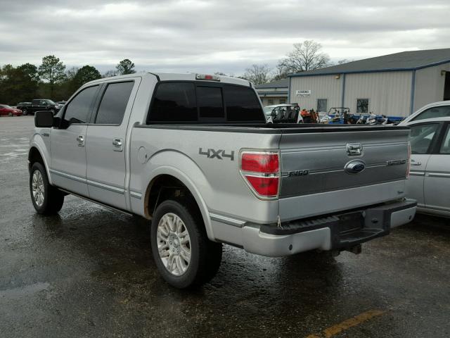 1FTFW1EV1AFD39836 - 2010 FORD F150 SUPER SILVER photo 3