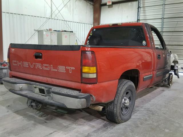 1GCEC14W6YZ332193 - 2000 CHEVROLET SILVERADO RED photo 4