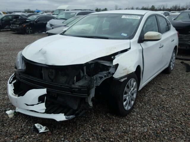 3N1AB7AP5HY351493 - 2017 NISSAN SENTRA S WHITE photo 2