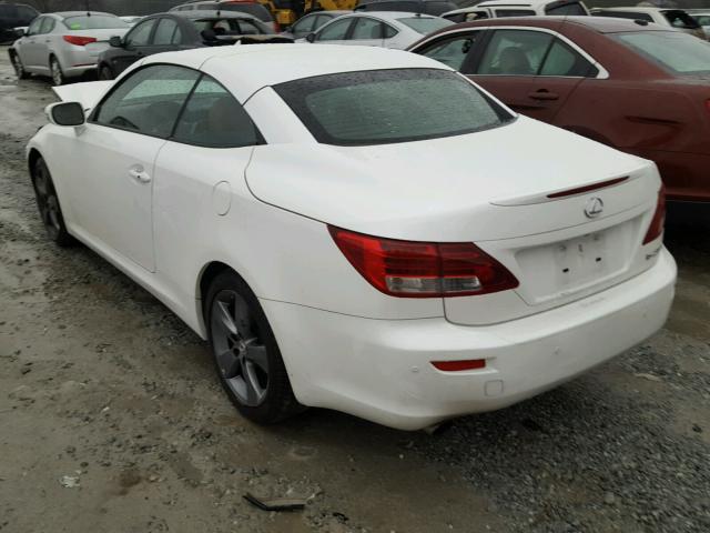 JTHFF2C24B2517163 - 2011 LEXUS IS 250 WHITE photo 3