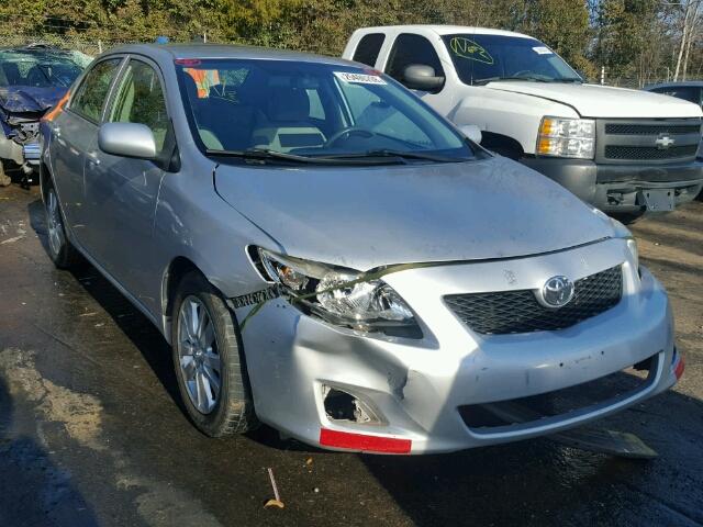 1NXBU4EE2AZ252198 - 2010 TOYOTA COROLLA BA SILVER photo 1