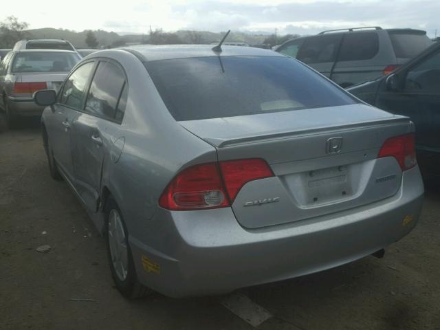 JHMFA36256S027823 - 2006 HONDA CIVIC HYBR SILVER photo 3