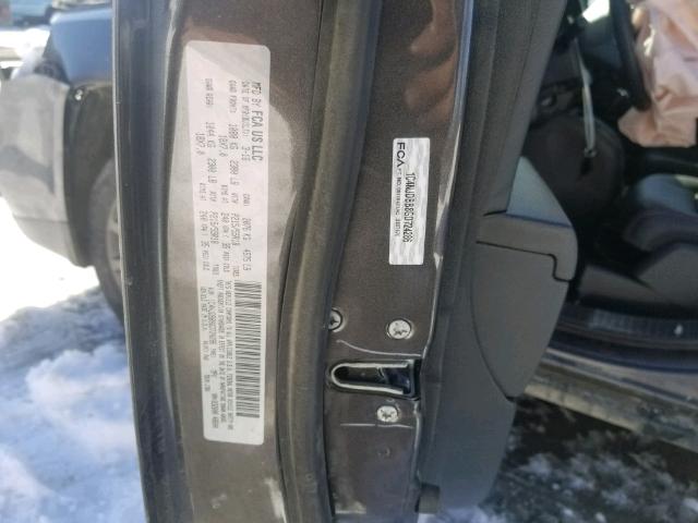 1C4NJDBB8GD724286 - 2016 JEEP COMPASS SP GRAY photo 10