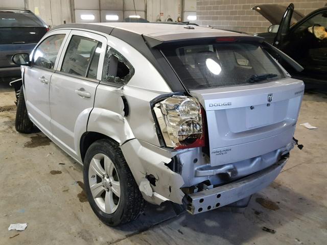 1B3CB4HA8AD650394 - 2010 DODGE CALIBER SX SILVER photo 3