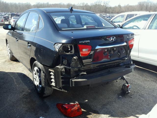 KMHDU4AD7AU134251 - 2010 HYUNDAI ELANTRA BL BLACK photo 3