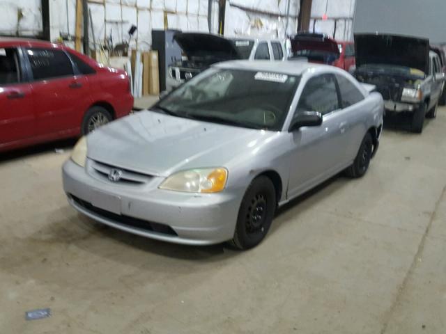 1HGEM21532L049051 - 2002 HONDA CIVIC LX SILVER photo 2