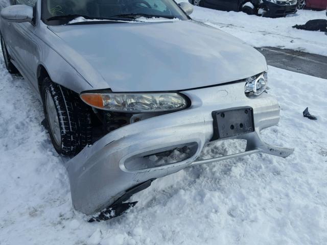 1G3NL12E62C193431 - 2002 OLDSMOBILE ALERO GL SILVER photo 9