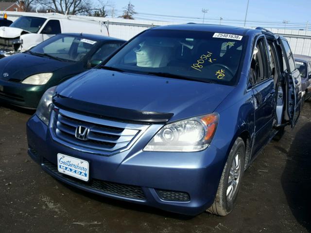 5FNRL38608B027219 - 2008 HONDA ODYSSEY EX BLUE photo 2