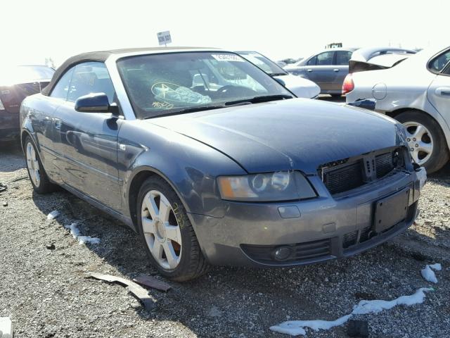 WAUAC48H74K018239 - 2004 AUDI A4 1.8 CAB GRAY photo 1