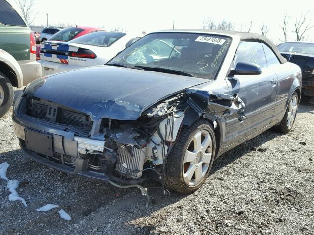 WAUAC48H74K018239 - 2004 AUDI A4 1.8 CAB GRAY photo 2