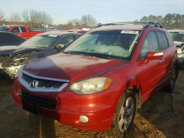 5J8TB18237A013317 - 2007 ACURA RDX MAROON photo 2