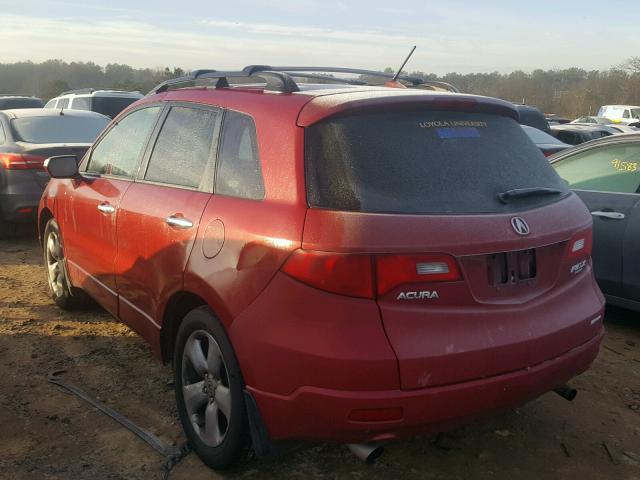 5J8TB18237A013317 - 2007 ACURA RDX MAROON photo 3