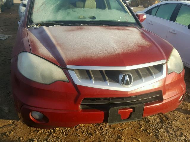 5J8TB18237A013317 - 2007 ACURA RDX MAROON photo 9