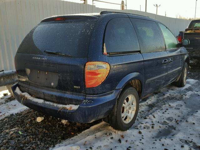 1D4GP45R54B599709 - 2004 DODGE CARAVAN SX BLUE photo 4